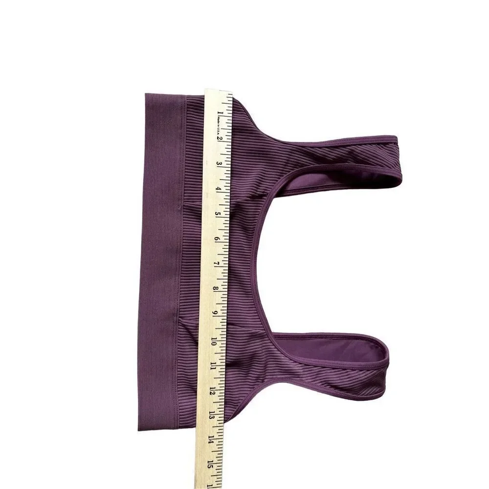 Frankies Ribbed Bikini‎ Top size M Purple